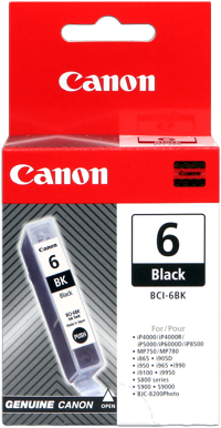 Canon bci-6bk cartuccia nero, capacit� 13ml