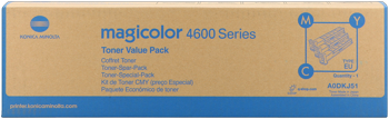 konica Minolta a0dkj51  multipack 3 colori: cyano, magenta, giallo. Durata 4.000 pagine