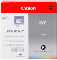 Canon PFI-301gy Cartuccia grigio, capacit 330ml