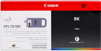 Canon PFI-701bk  cartuccia nero , capacit 700ml