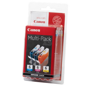 Canon bci-6x  Multipack 3 colori: cyano, magenta, giallo. Capacit� 13 ml