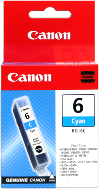 Canon bci-6c  cartuccia cyano, capacit 13ml