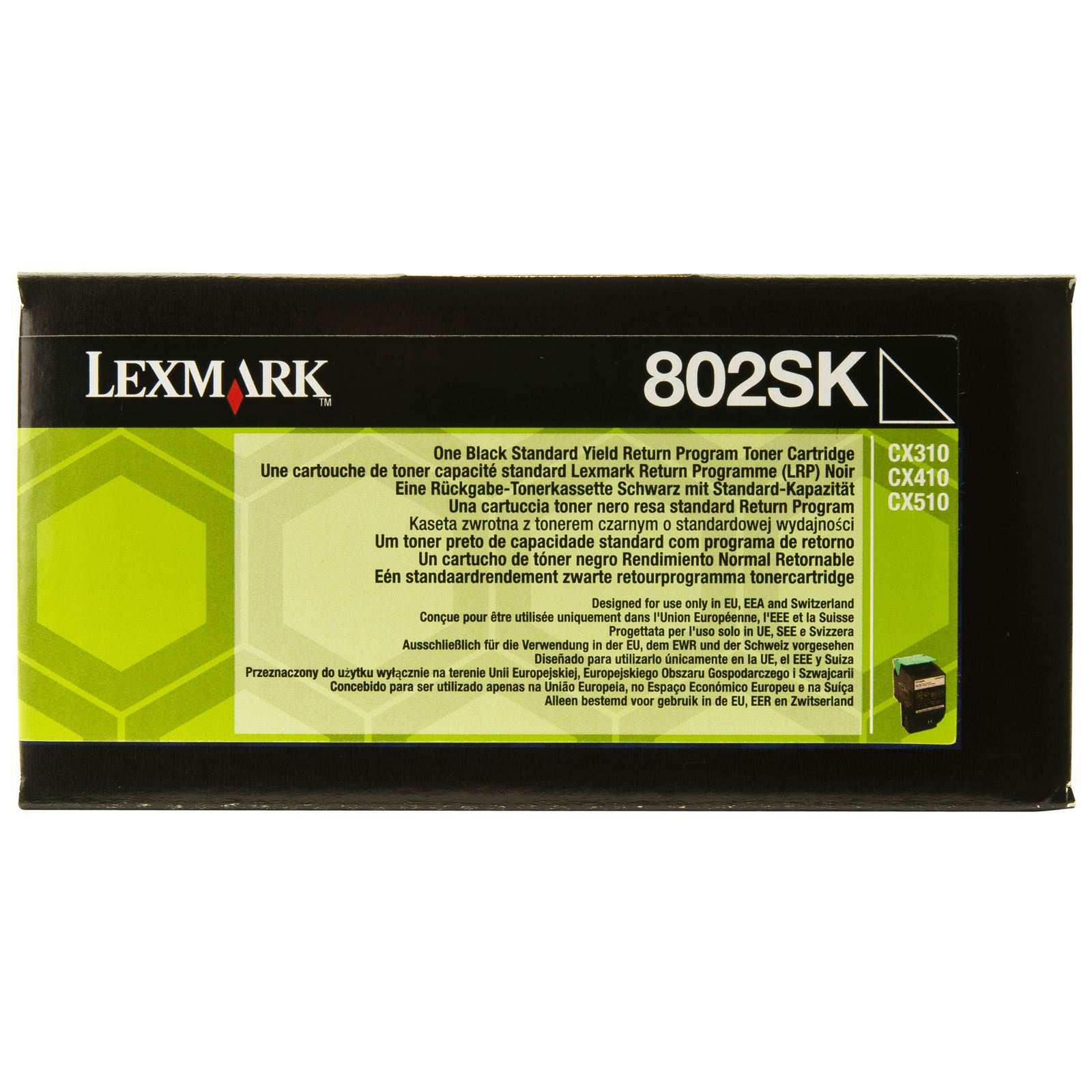 Lexmark 80C2SK0 toner nero, durata 2.500 pagine