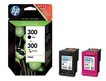 Hp CN637EE  Multipack nero+colore 2 cartucce d' inchiostro HP 300: CC640EE + CC643EE