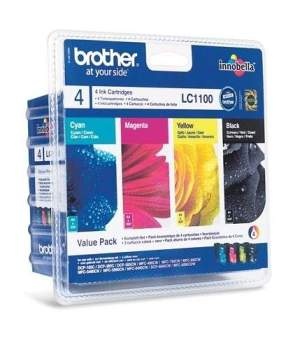Brother LC-1100HYVALBPDR Multi Pack, 4x Cartucce d'inchiostro: hybk/hyc/hym/hyy
