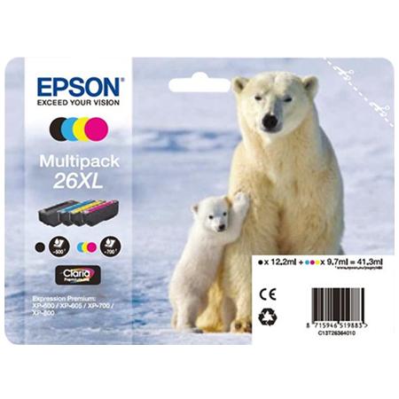 Epson C13T26364010 Confezione multipack 4 cartucce d'inchiostro XL: nero, cyano, magenta, giallo