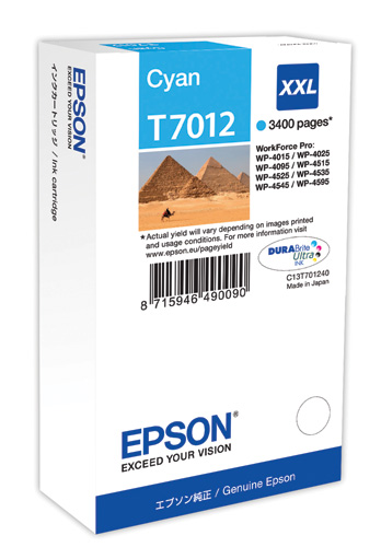 Epson T70124010 cartuccia cyano xxl, durata 3.400 pagine