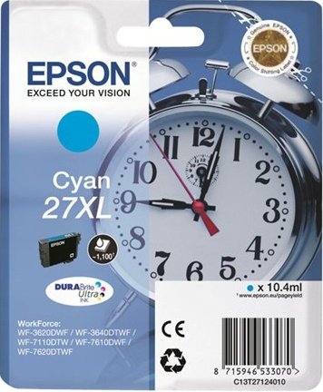 Epson C13T27124010 Cartuccia d'inchiostro ciano 10.4ml, ~1100 pagine, XL