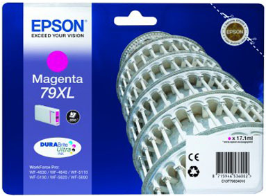 Epson C13T79034010 Cartuccia d'inchiostro magenta 17.1ml, ~2000 pagine, 79XL