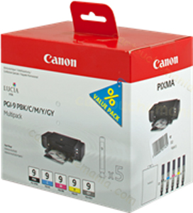 Canon PGI-9MULTI2 Confezione colore 5 Cartucce PGI-9: PBK +C +M +Y +GY
