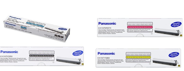 Panasonic kx-fat507x1 multipack 4 toner originali: cyano-magenta-giallo-nero