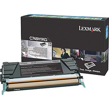 Lexmark C746H1KG cartuccia originale nero, durata indicata 12.000 pagine