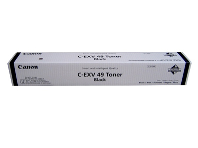 Canon C-EXV49bk toner nero, durata indicata 36.000 pagine .